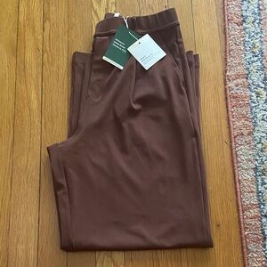 HALARA Women's Brown straight leg high waisted stretch pants size medium petite